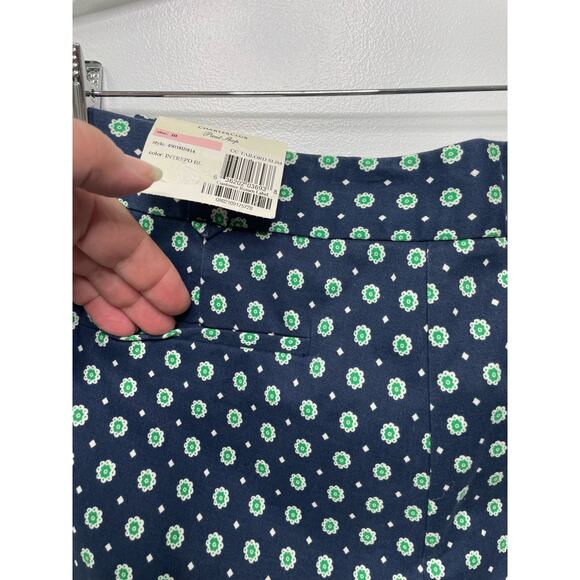 New Charter Club Tummy Slimming Leg Ankle Pants Blue Polka Dot AOP 10 Office - Picture 6 of 11